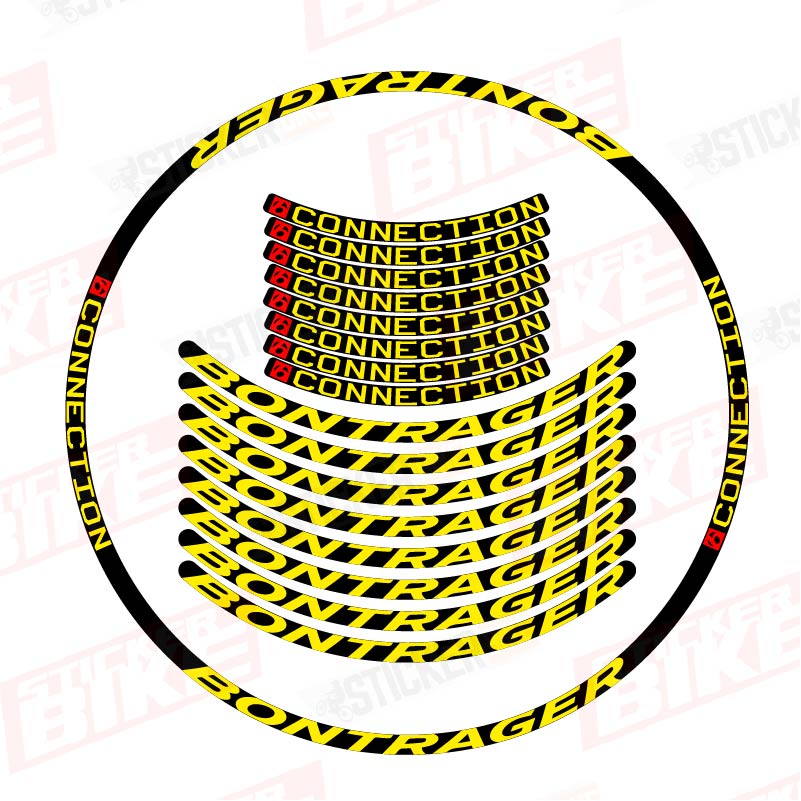 Sticker ruedas Bontrager Connection amarillo