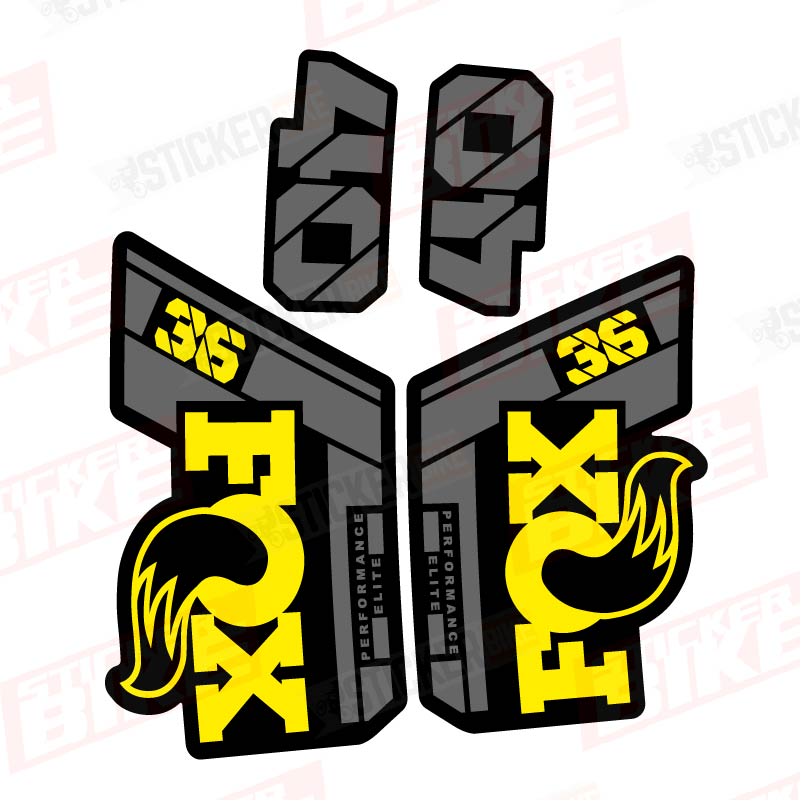 Sticker Fox 40 2021 Performance amarillo