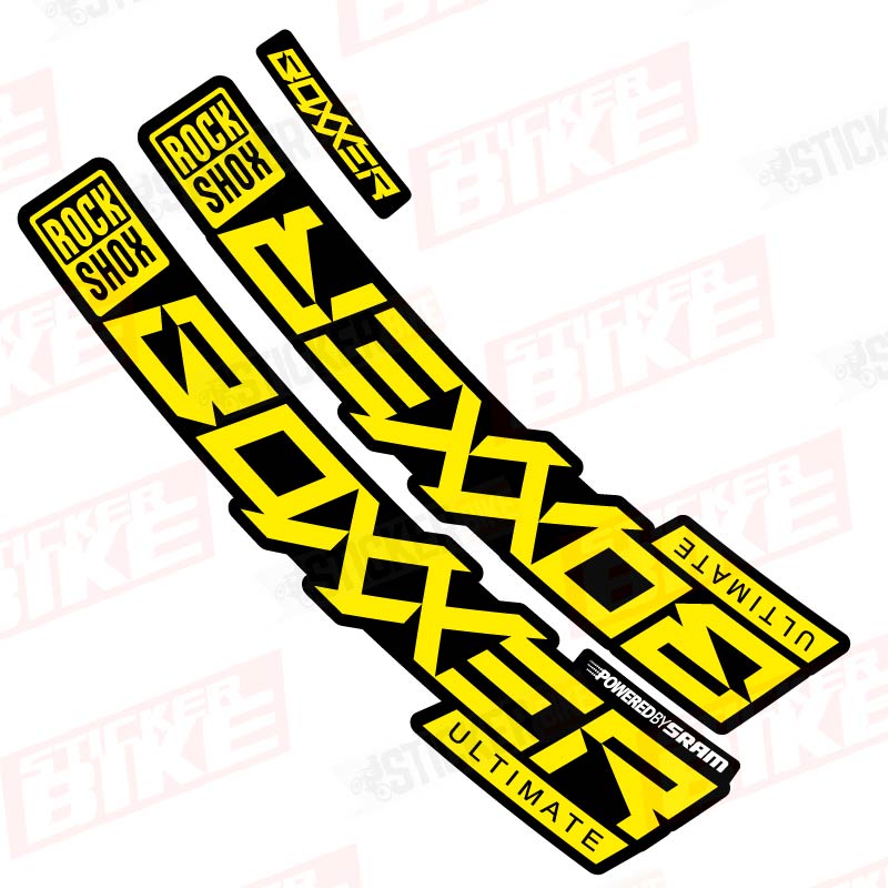 Sticker Rockshox Boxxer 2020 Ultimate amarillo