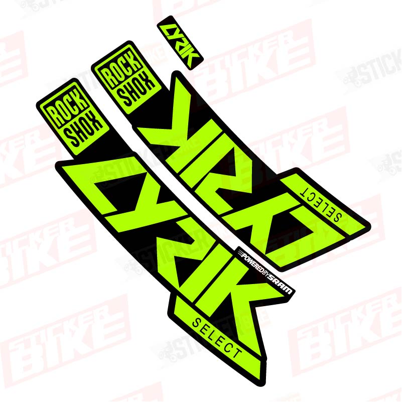 Sticker Rockshox Lyrik 2020 Select verde limón