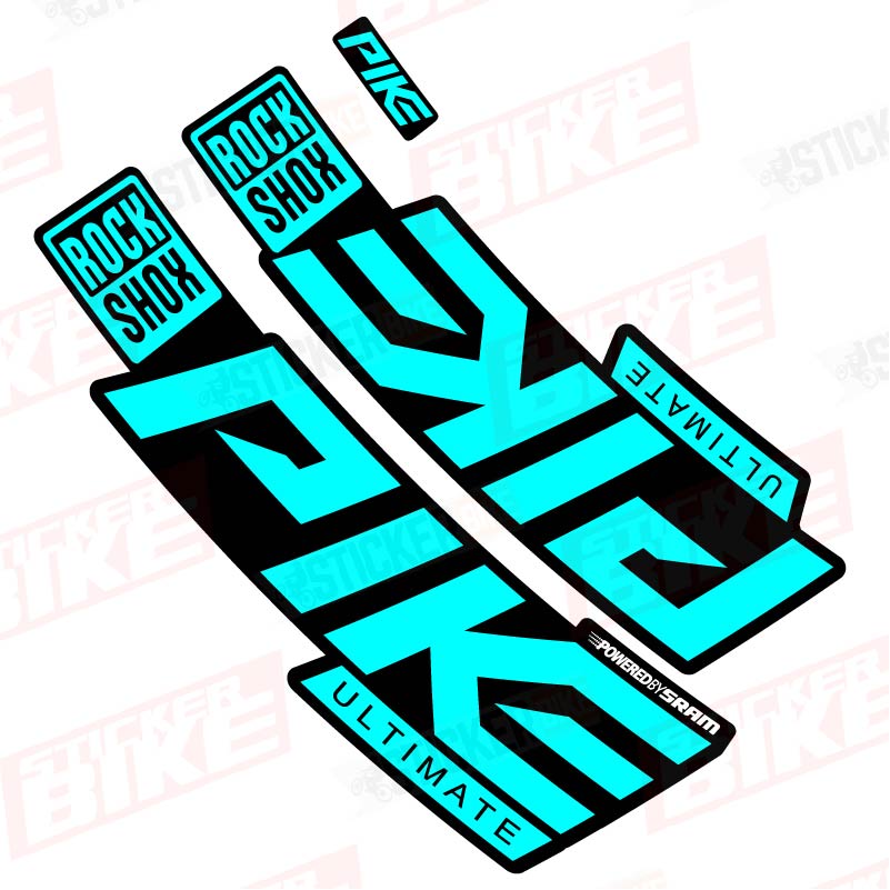 Sticker Rockshox Pike 2020 Ultimate celeste