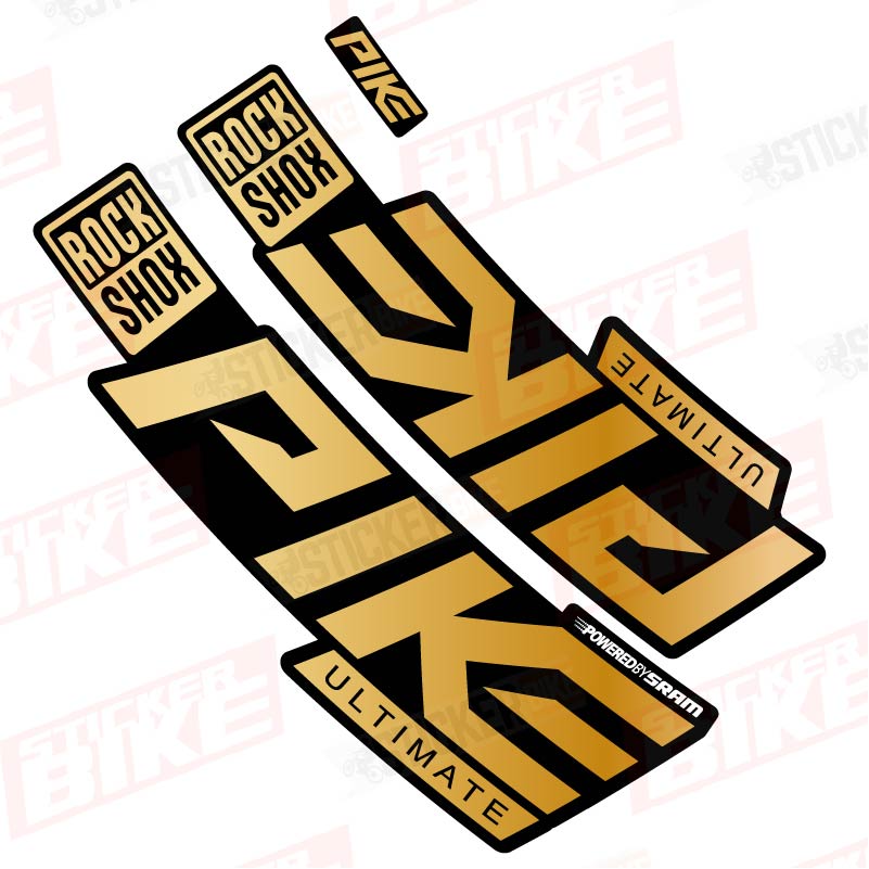 Sticker Rockshox Pike 2020 Ultimate dorado