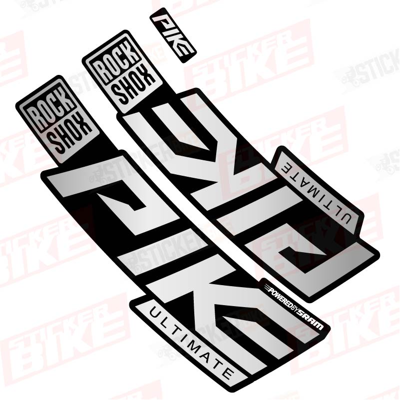 Sticker Rockshox Pike 2020 Ultimate plata