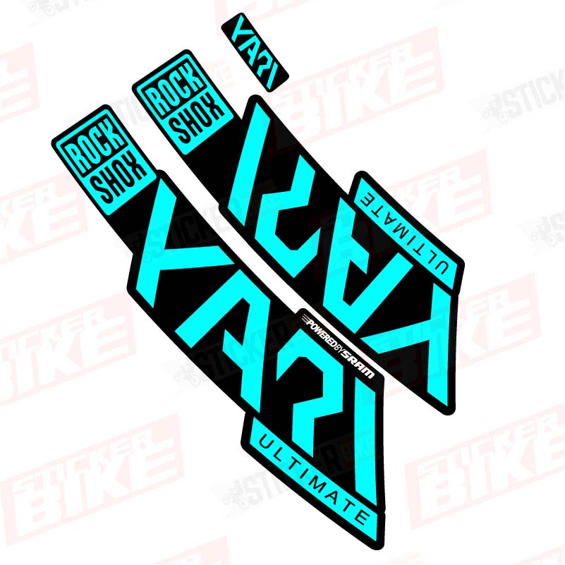 Sticker Rockshox Yari 2020 Ultimate celeste