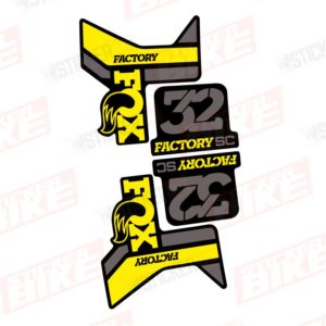 Sticker horquillas Fox 32 SC Factory 2018. 2019, 2020 amarillo