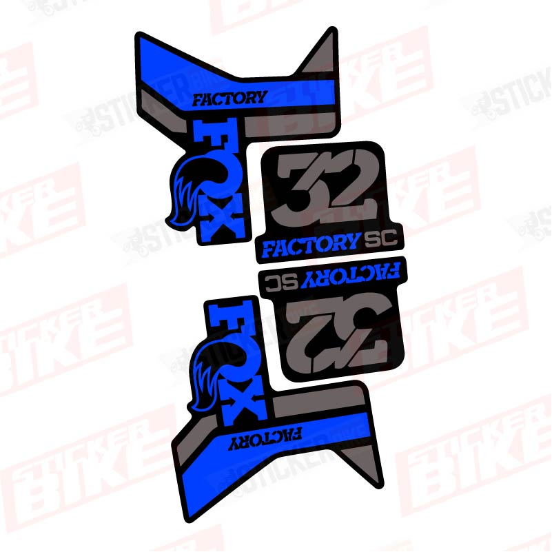 Sticker horquillas Fox 32 SC Factory 2018. 2019, 2020 azul