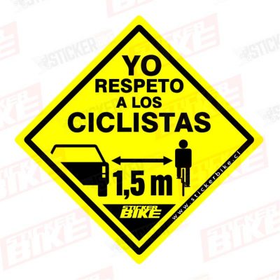 Sticker de respeto a ciclistas 1,5 metros