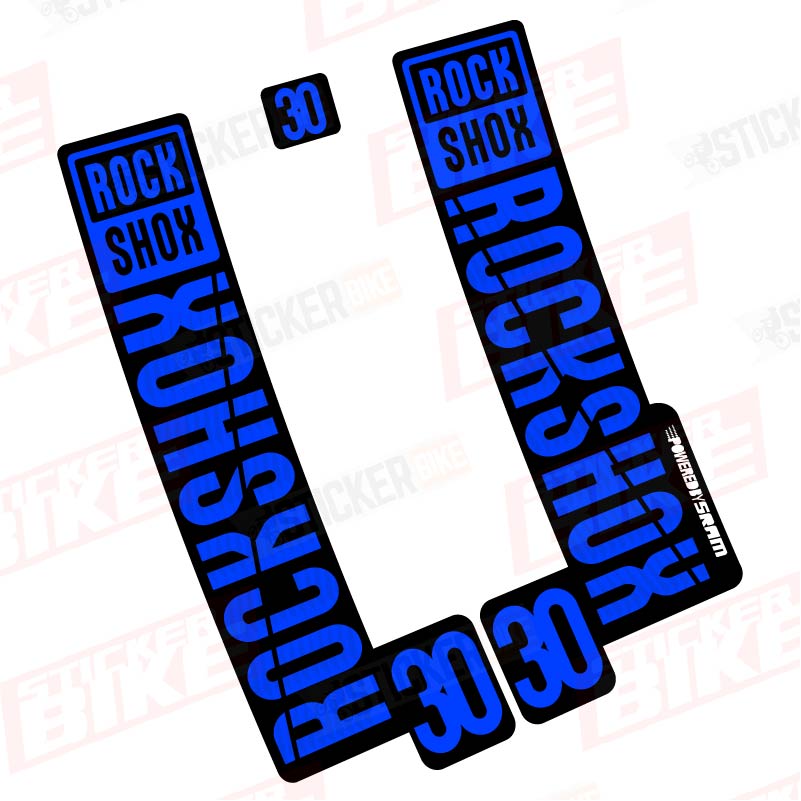 Sticker Rockshox 30 2018 2019 azul
