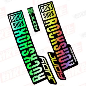 Sticker Rockshox Judy 2018 2019 tornasol holográfico cromo