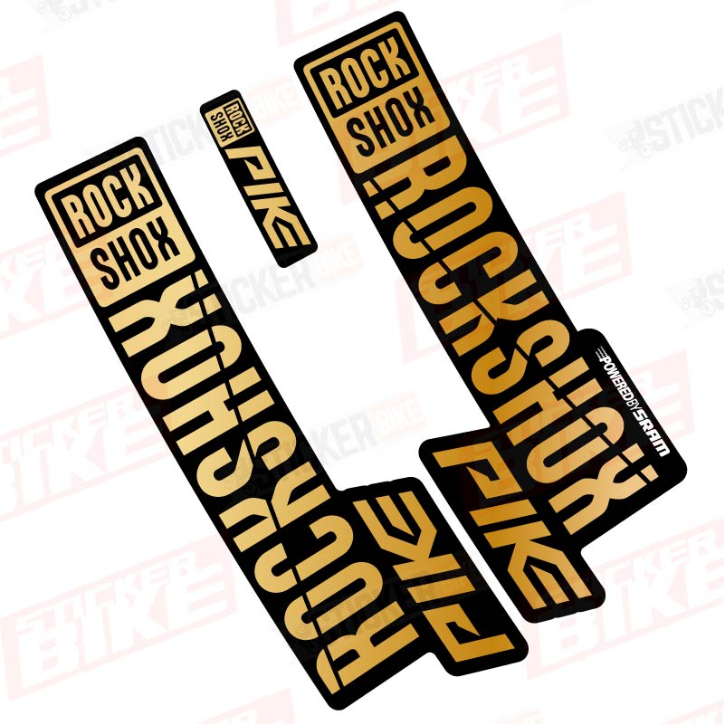 Sticker Rockshox Pike 2018 2019 dorado