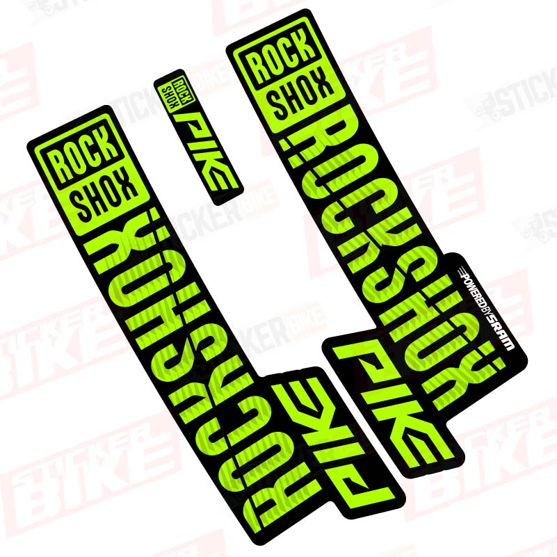 Sticker Rockshox Pike 2018 2019 verde limón