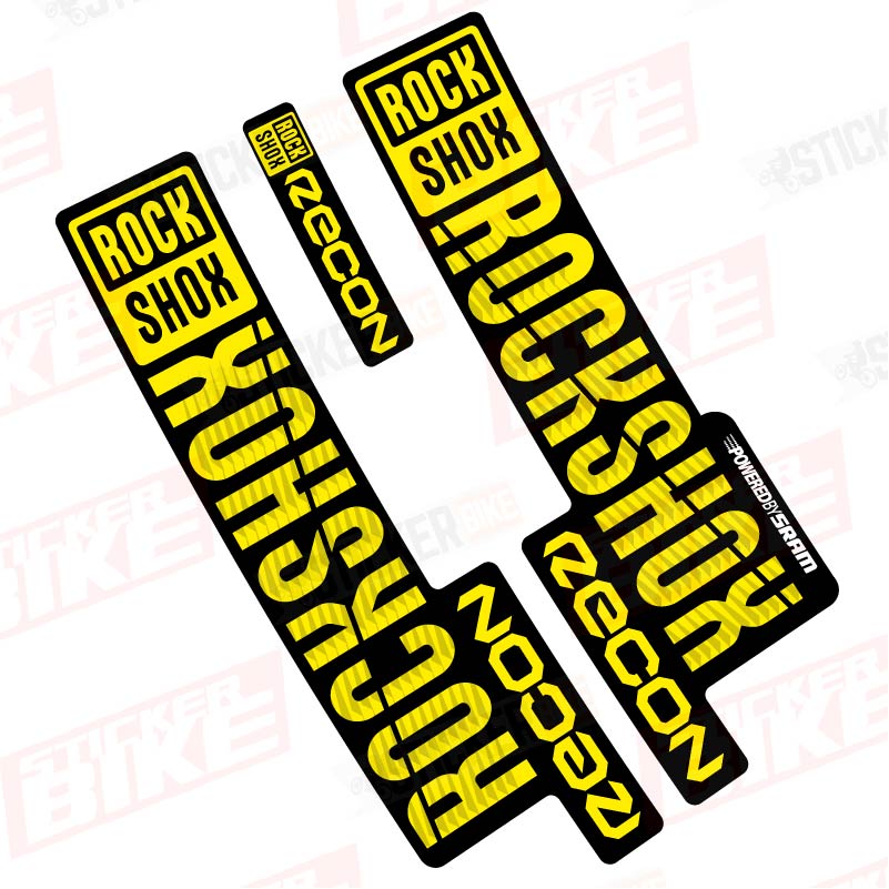 Sticker Rockshox Recon 2018 2019 amarillo