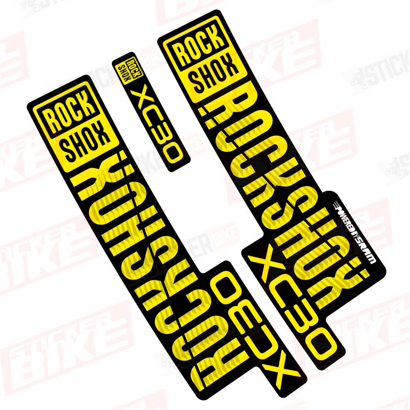 Sticker Rockshox XC30 2018 2019 amarillo