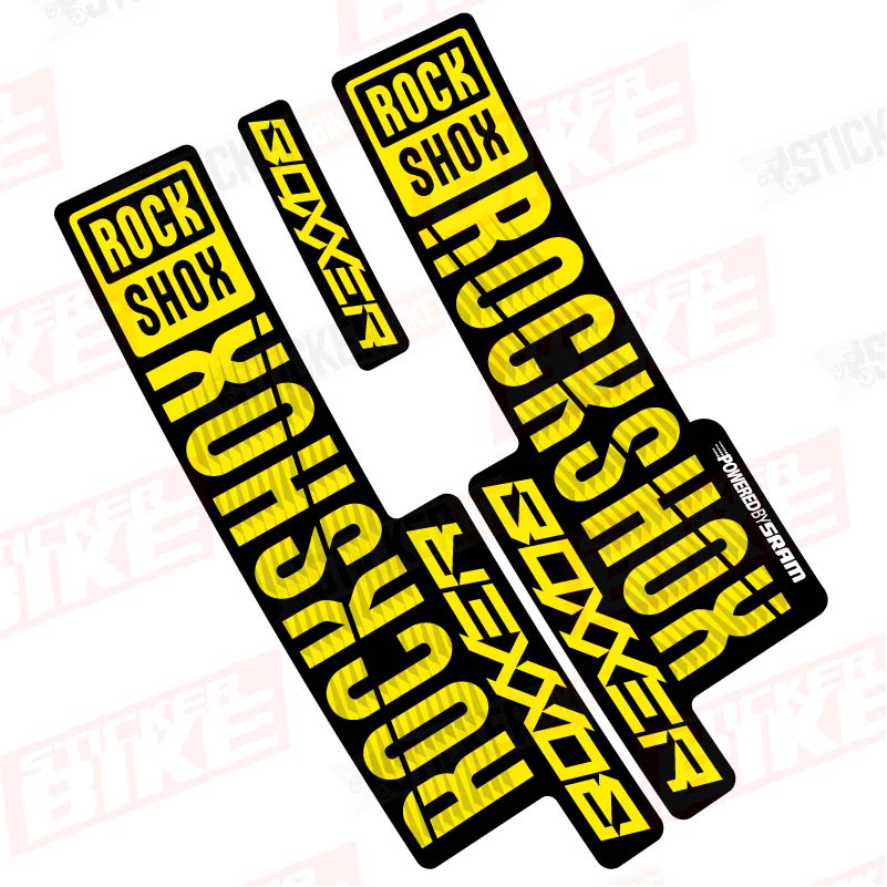 Sticker Rockshox Boxxer 2018 2019 amarillo