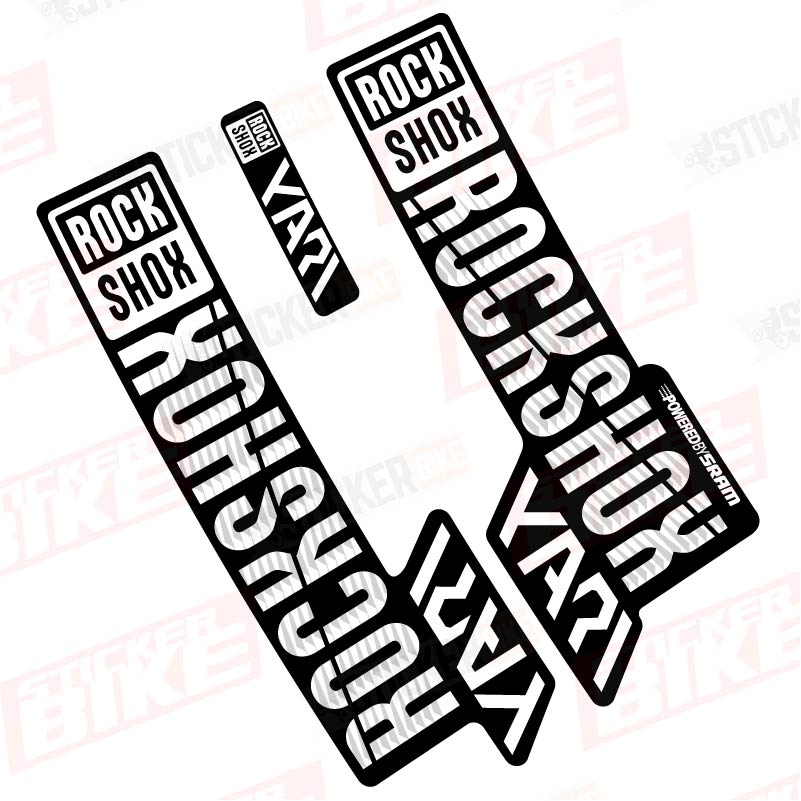 Sticker Rockshox Yari 2018 2019 blanco