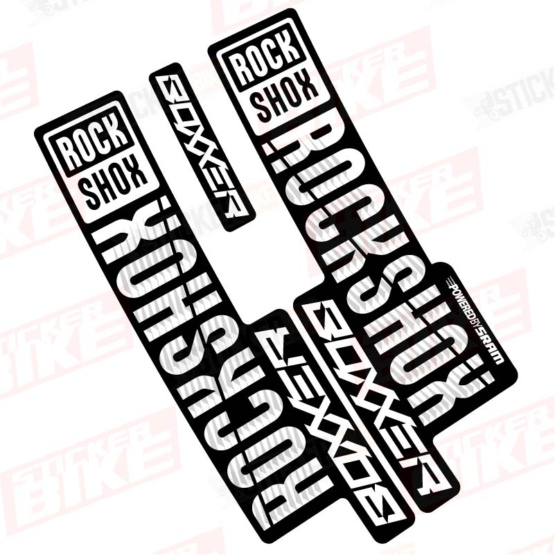 Sticker Rockshox Boxxer 2018 2019 blanco