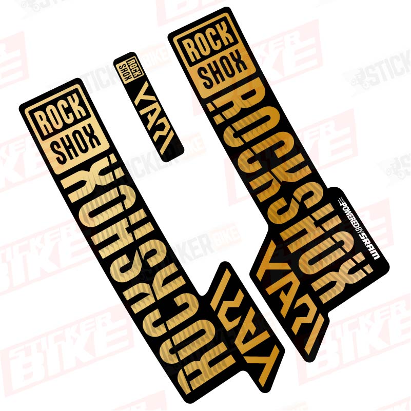 Sticker Rockshox Yari 2018 2019 dorado