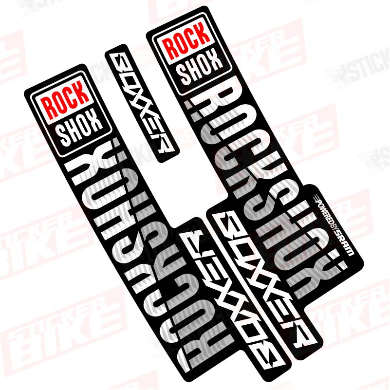 Sticker Rockshox Boxxer 2018 2019 gris clásico