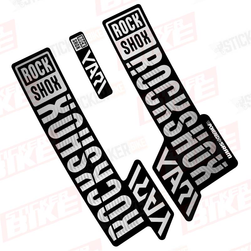 Sticker Rockshox Yari 2018 2019 plata