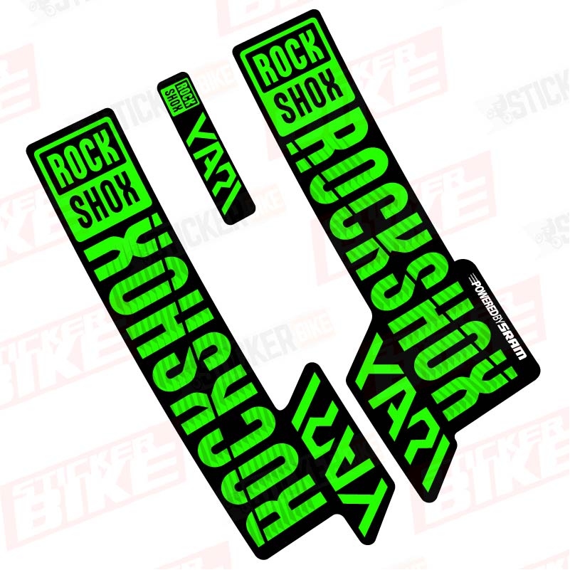Sticker Rockshox Yari 2018 2019 verde